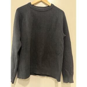 Unisex Goodthreads Whimsy goth Cozy Black 100% Lambswool Crewneck Sweater L